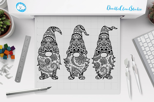 Download Gnome Mandala Svg Cut Files Pre Designed Photoshop Graphics Creative Market PSD Mockup Templates