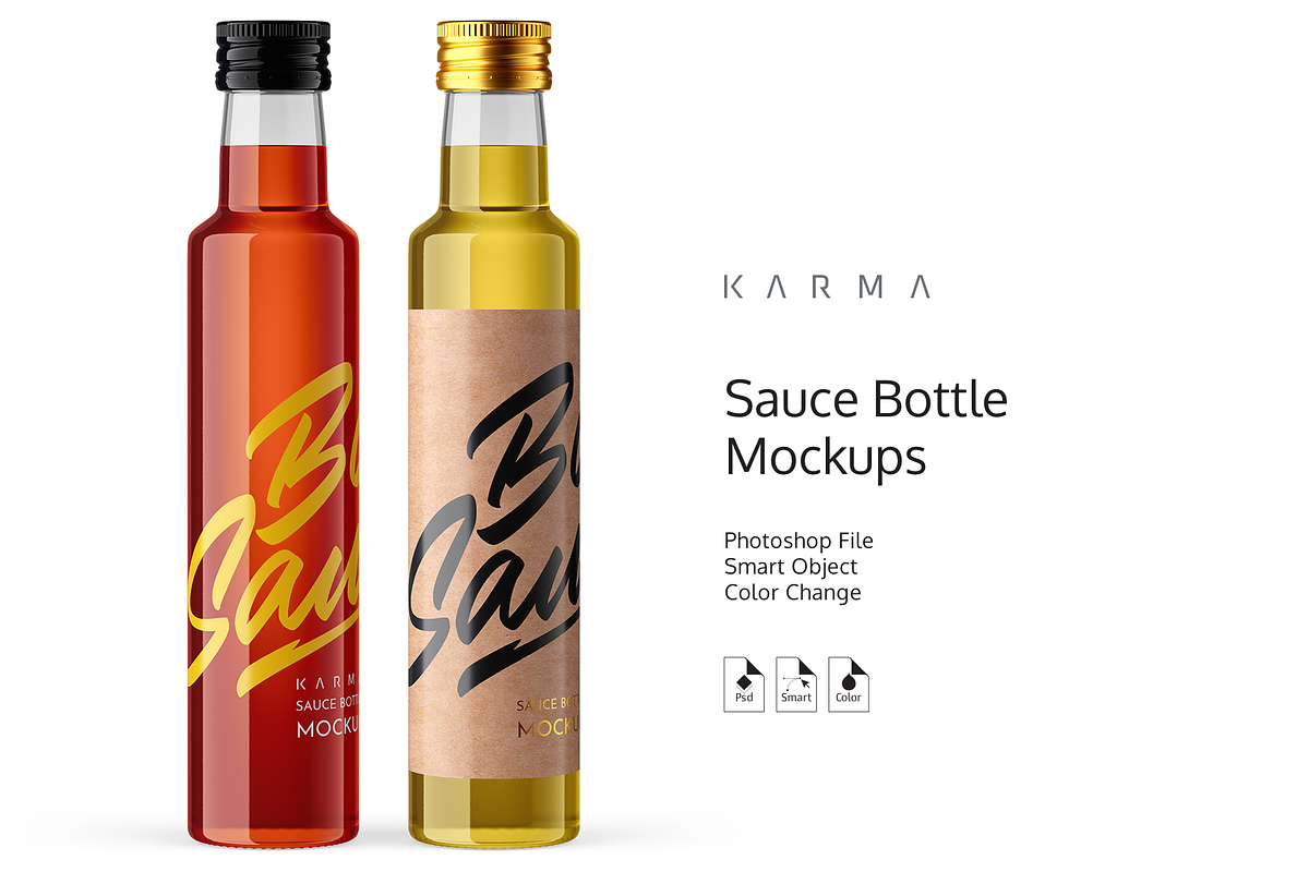 Download Sauce Bottle Mockup | Creative Illustrator Templates ~ Creative Market