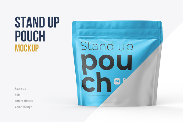 Download Stand Up Pouch Mockup Square Creative Photoshop Templates Creative Market