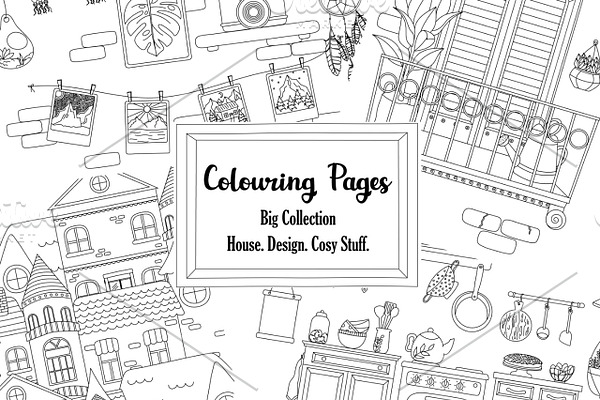 Coloring Pages For Kids Pre Designed Photoshop Graphics