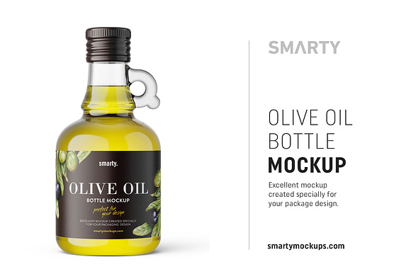 Download Olive Oil Bottle Mockup Creative Photoshop Templates Creative Market