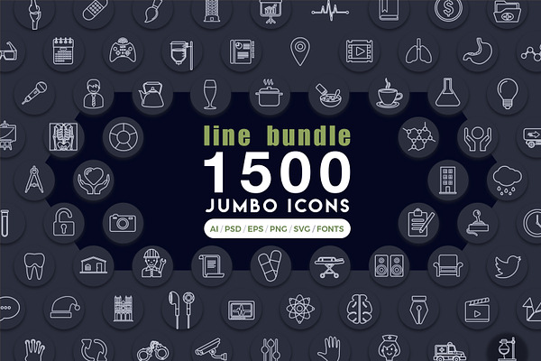 Download Jumbo Icons Flat Vector Pack Pre Designed Photoshop Graphics Creative Market Yellowimages Mockups