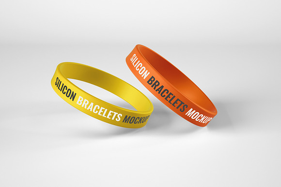 Download Silicone Bracelet Mockup Wristband Creative Photoshop Templates Creative Market