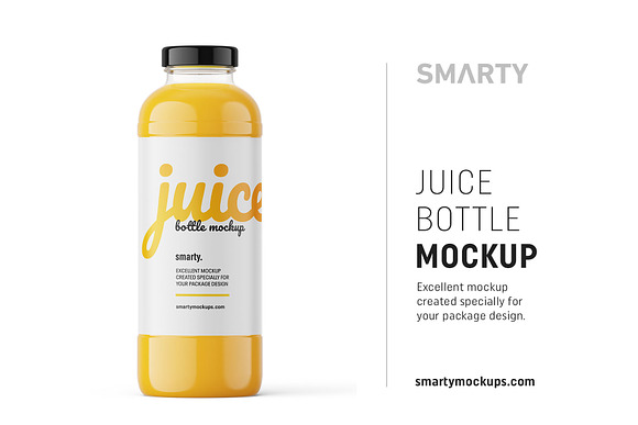 Orange juice bottle mockup - Smarty Mockups