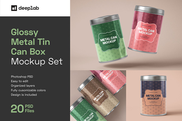 Download Tin Can Mockup Set Conserve Creative Market