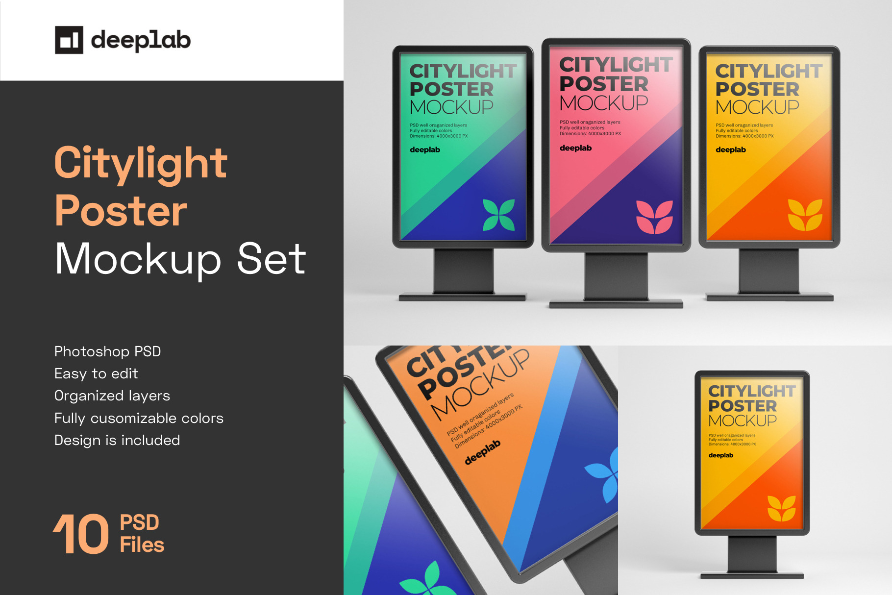 Download Citylight Digital Poster Mockup Creative Photoshop Templates Creative Market PSD Mockup Templates