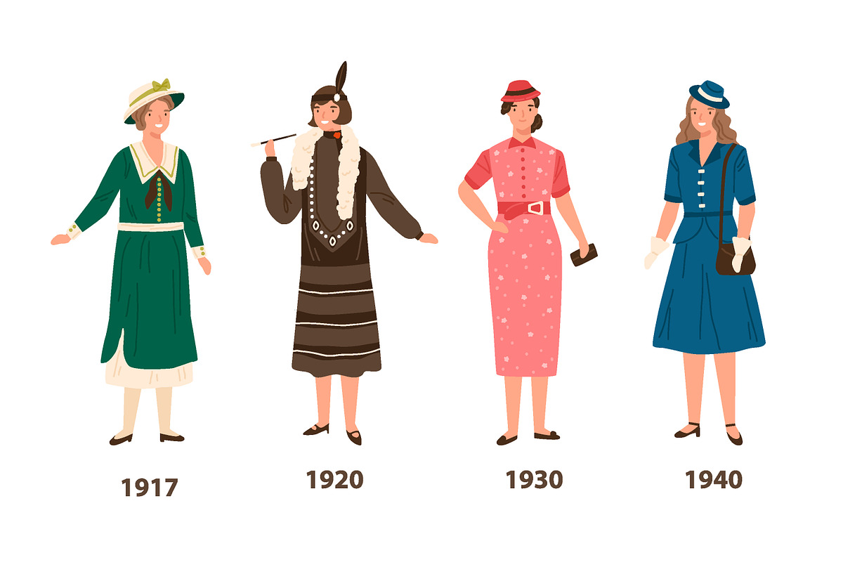 Women Fashion History Timeline Pre Designed Photoshop Graphics ~ Creative Market