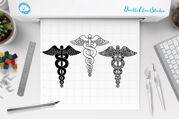 Download Caduceus Svg Caduceus Mandala Svg Pre Designed Photoshop Graphics Creative Market PSD Mockup Templates