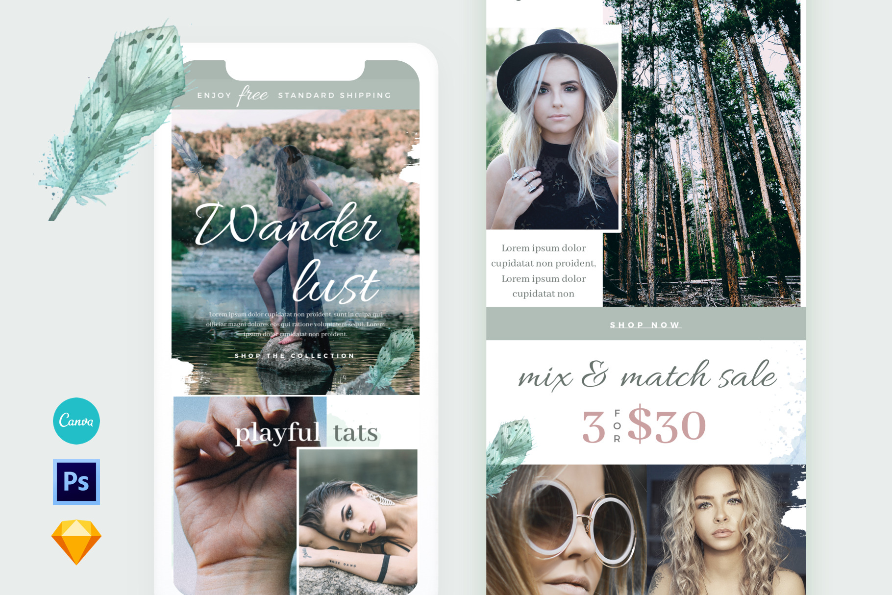 Wanderlust Fashion Email Template | Email Templates ~ Creative Market