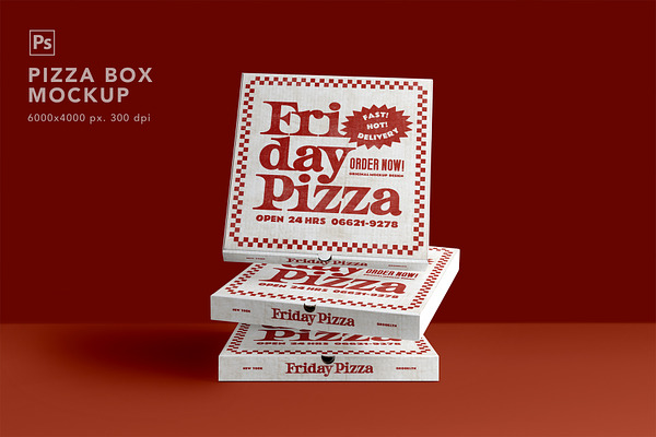 Download Pizza Box Mockup Creative Photoshop Templates Creative Market PSD Mockup Templates