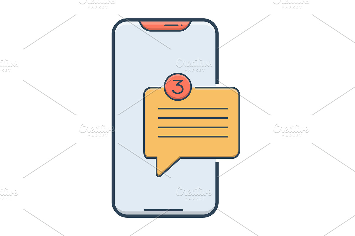 New messages icon | Pre-Designed Illustrator Graphics ~ Creative Market