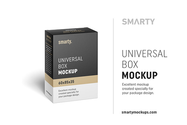 Download Universal Box Mockup 110x45x45 Creative Photoshop Templates Creative Market PSD Mockup Templates