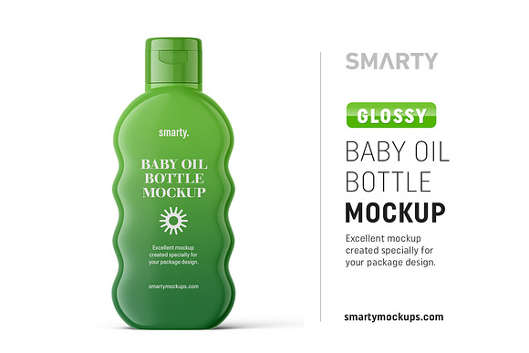 Download Glossy Baby Oil Bottle Mockup Creative Photoshop Templates Creative Market