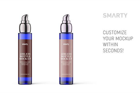 Download Blue Cosmetic Bottle Mockup Creative Photoshop Templates Creative Market