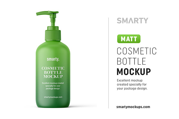 Download Matt Cosmetic Bottle Mockup 500ml Creative Photoshop Templates Creative Market