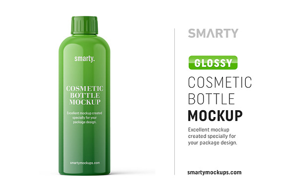 Download Glossy Cosmetic Bottle Mockup Creative Photoshop Templates Creative Market