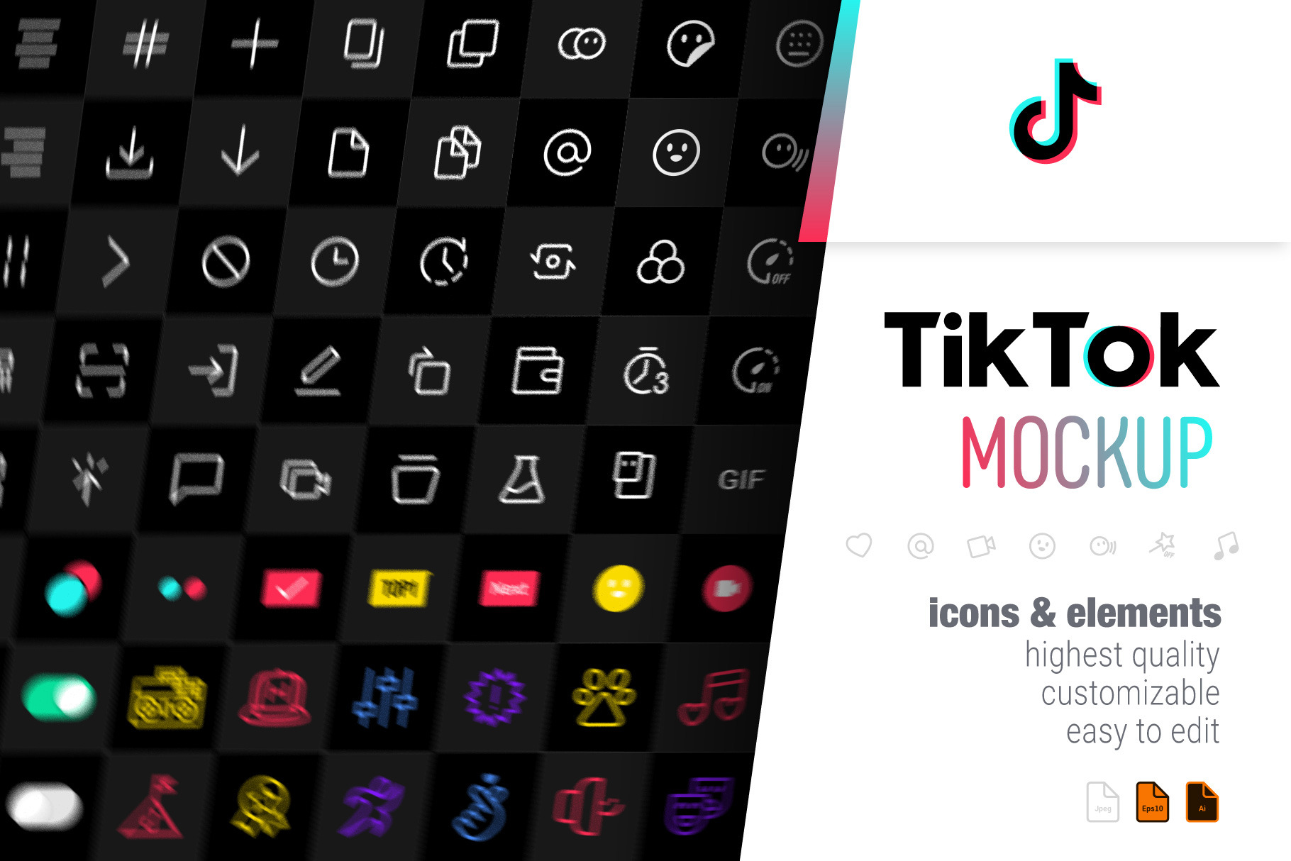 Download Tik Tok Icons | Pre-Designed Illustrator Graphics ...