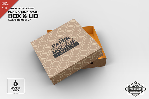 Download Small Square Paper Box&Lid Mockup | Creative Photoshop ...