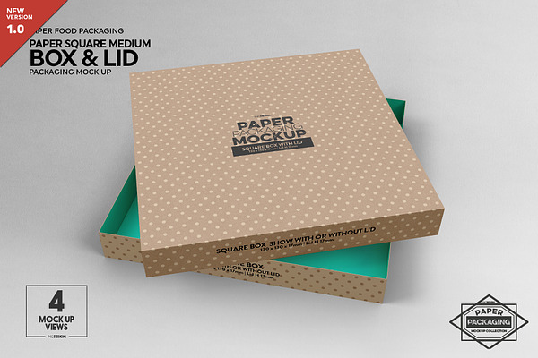 Download Small Square Paper Box&Lid Mockup | Creative Photoshop ...