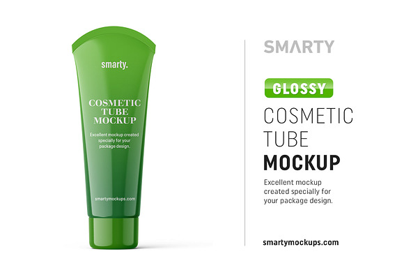 Download Glossy Cosmetic Tube Mockup Creative Photoshop Templates Creative Market