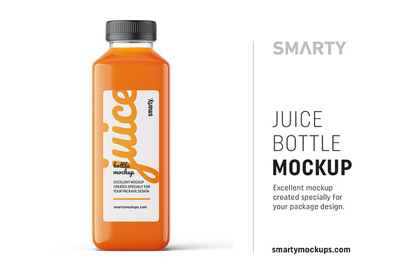 Download Carrot Juice Bottle Mockup Creative Photoshop Templates Creative Market