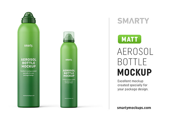 Download Matt Aerosol Bottle Mockup Creative Photoshop Templates Creative Market