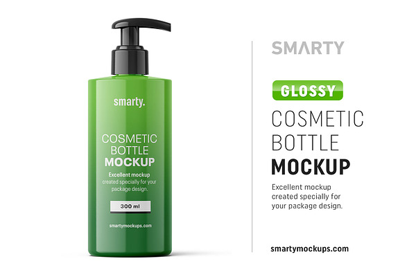 Download Cosmetic Pump Bottle Mockup 30ml Creative Photoshop Templates Creative Market