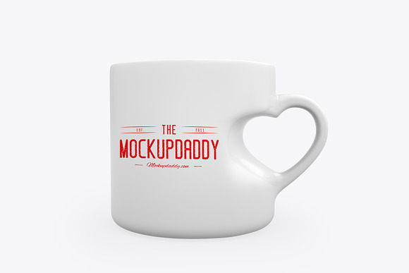 Download Mug Mockup With Heart Handle Creative Photoshop Templates Creative Market