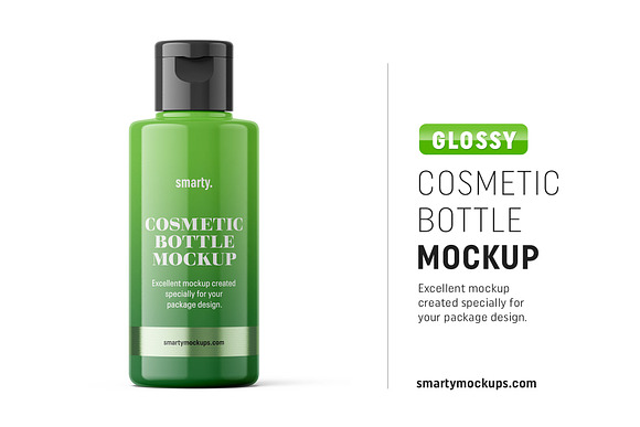 Download Glossy Cosmetic Bottle Mockup 100 Ml Creative Photoshop Templates Creative Market