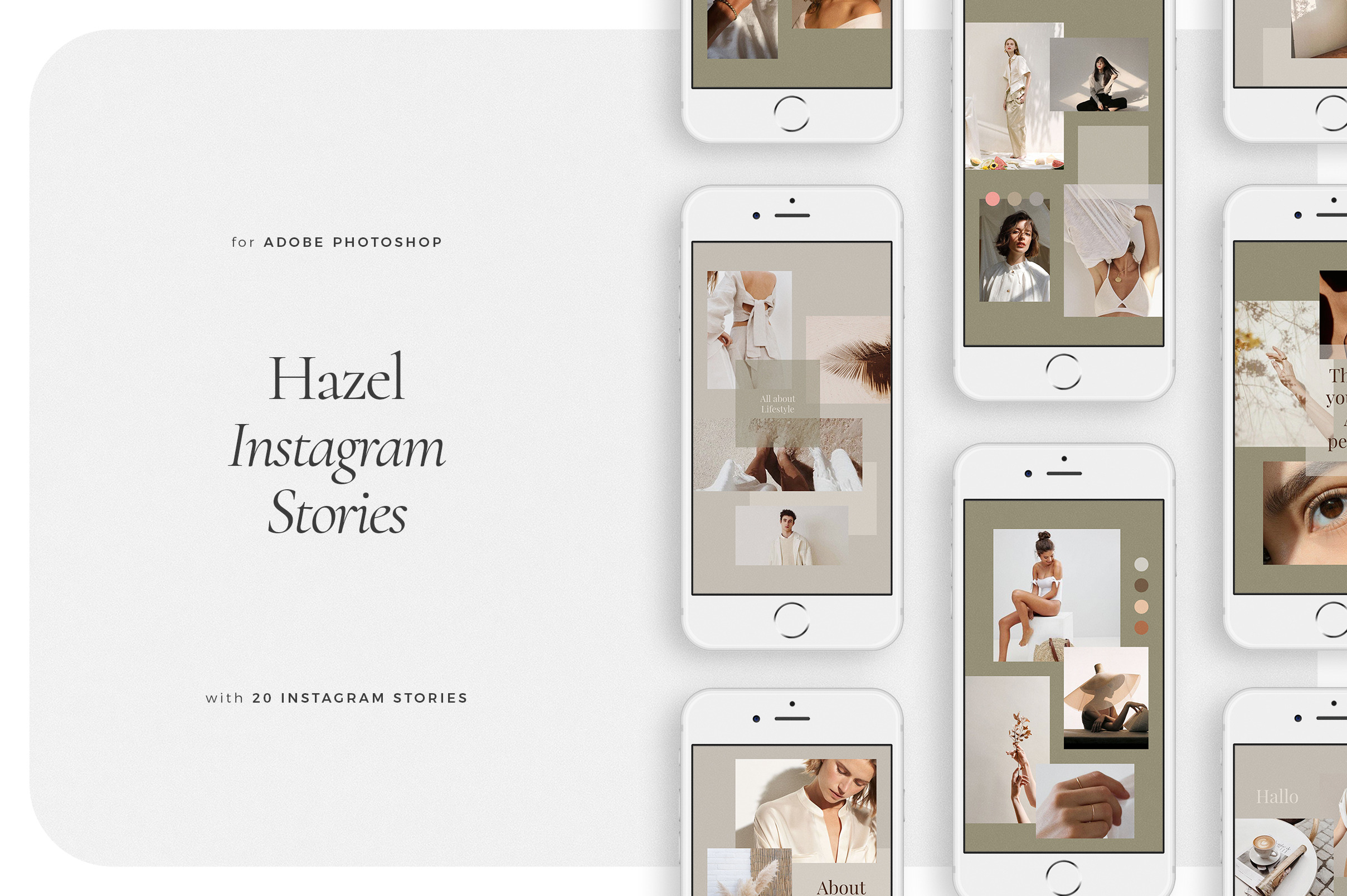 Download HAZEL Instagram Stories | Creative Photoshop Templates ...