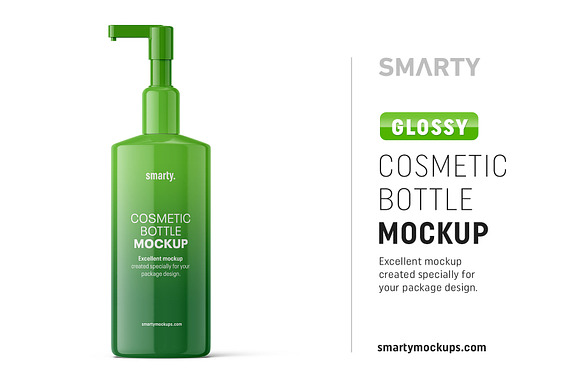 Download Glossy Cosmetic Pump Bottle Mockup Creative Photoshop Templates Creative Market