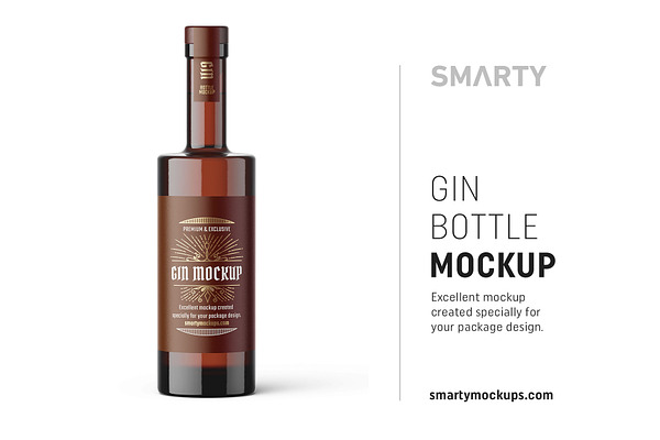 Download Dry Gin Bottle Mockup Creative Photoshop Templates Creative Market