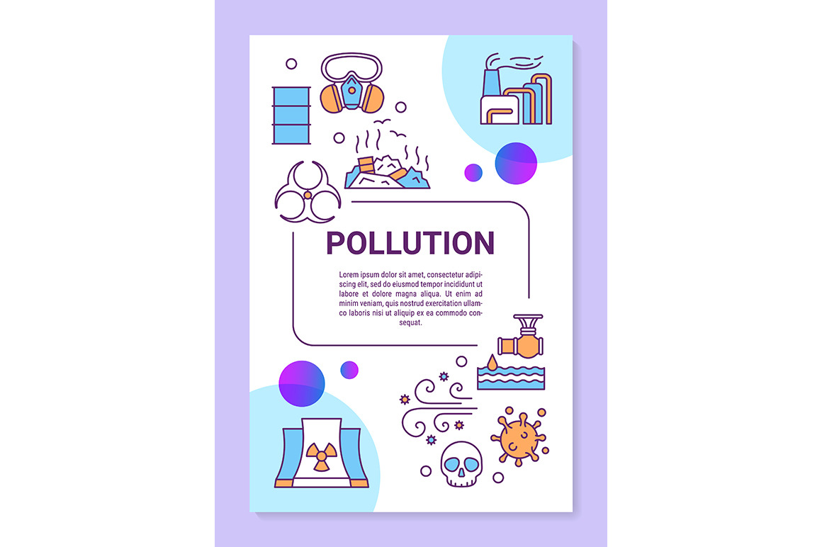 Pollution Poster Template Layout Pre Designed Photoshop Graphics ~ Creative Market 0888