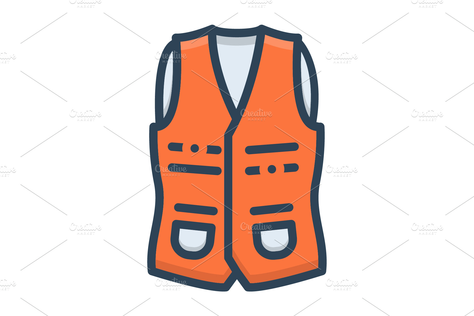 Vest Jackets Icon Pre Designed Illustrator Graphics Creative Market