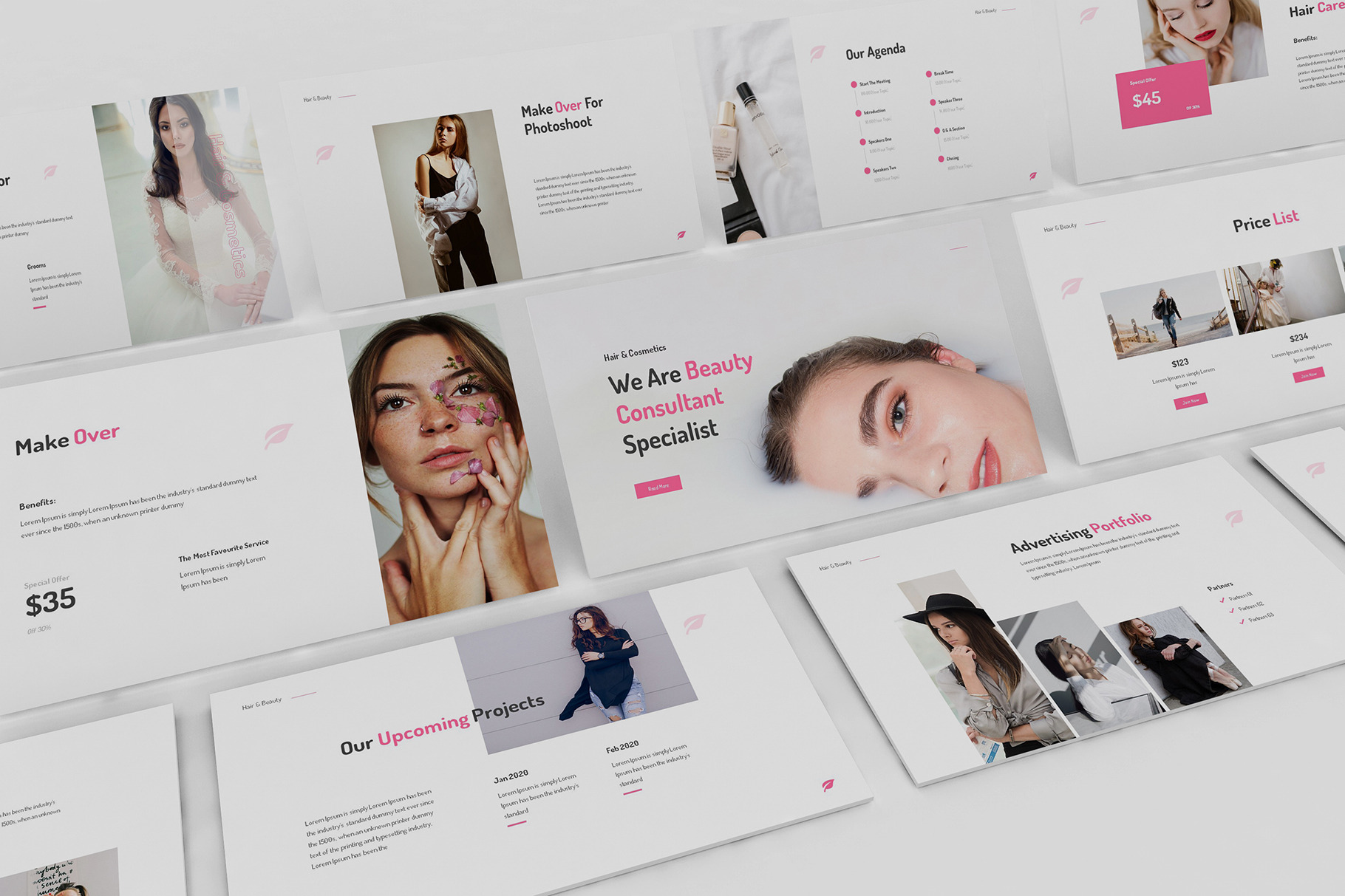 Makeup Artist Google Slides Template | Presentation Templates ...