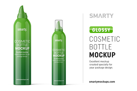 Download Glossy Cosmetic Bottle Mockup Creative Photoshop Templates Creative Market