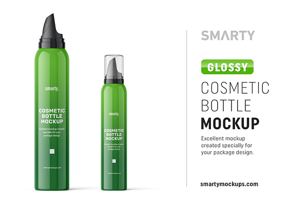 Download Glossy Cosmetic Bottle Mockup Creative Photoshop Templates Creative Market