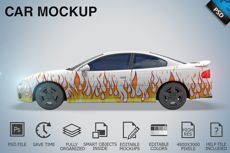 Car Mockup 08 | Creative Photoshop Templates ~ Creative Market