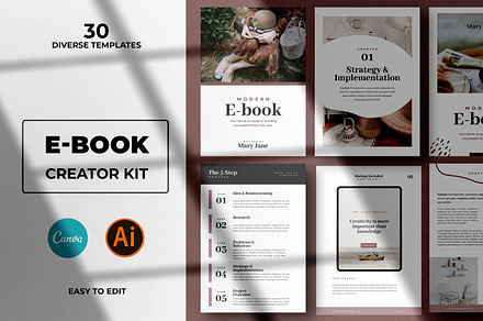 Ebook Template Canva | Magazine Templates ~ Creative Market