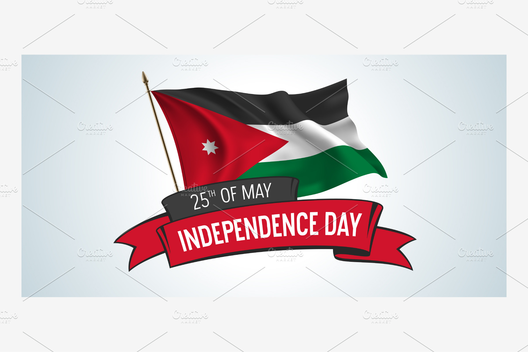 Jordan Independence Day Vector Card Pre Designed Photoshop Graphics Creative Market