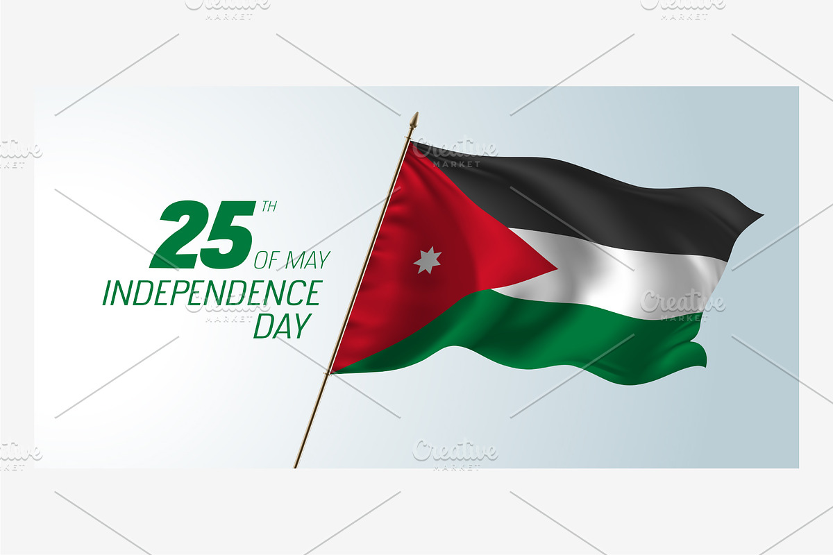 Jordan happy independence day vector | Pre-Designed ...