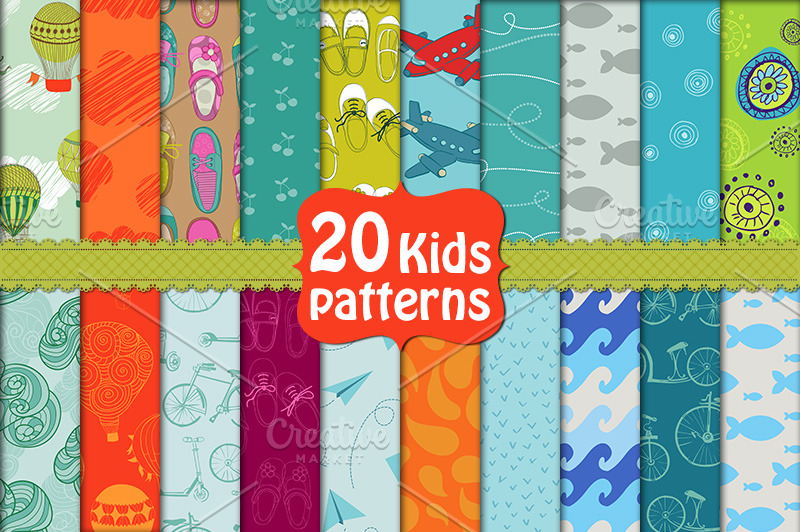 20 Kids Backgrounds | Pre-Designed Illustrator Graphics ~ Creative Market