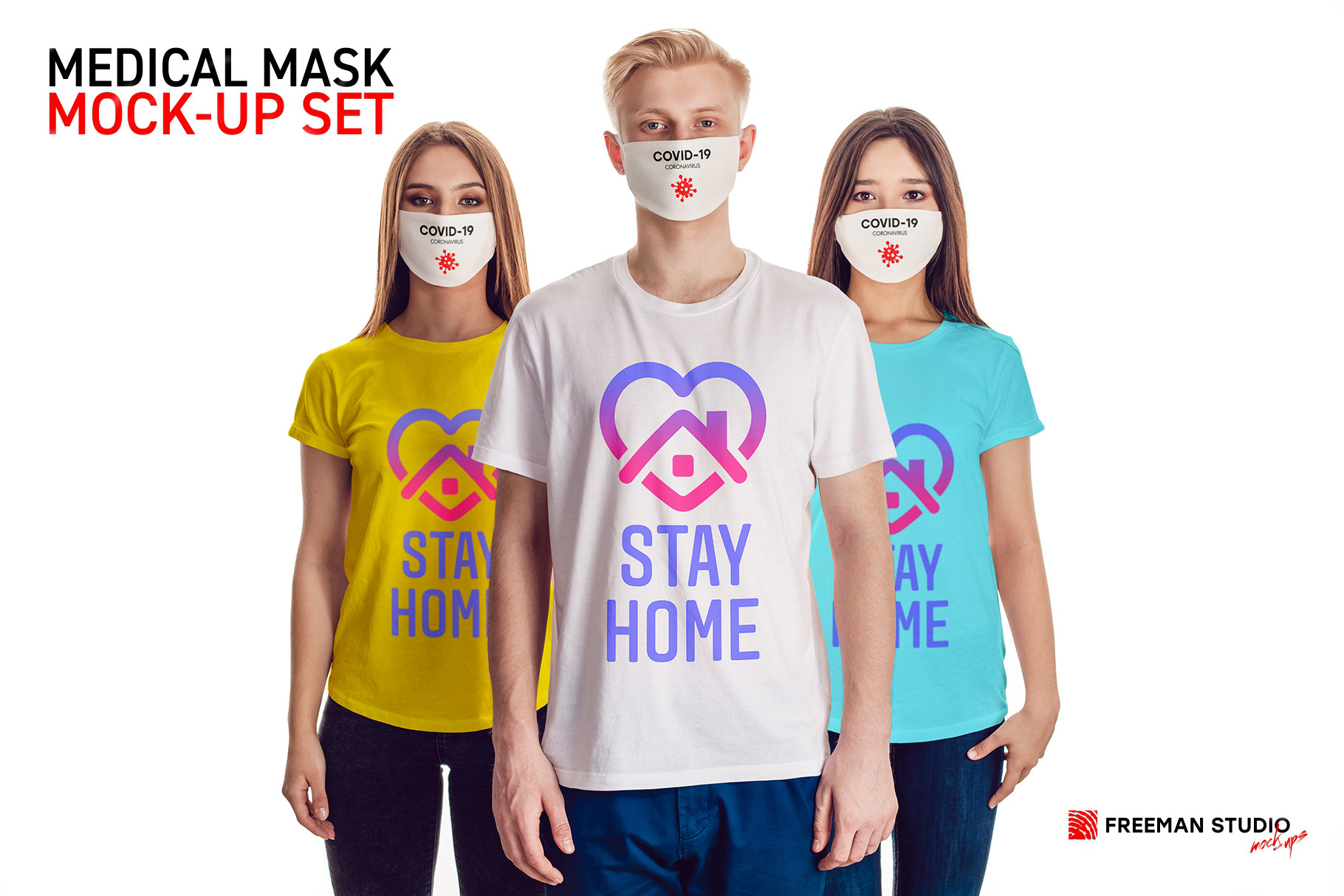 Download Medical Mask Mock-Up Set | Creative Photoshop Templates ...