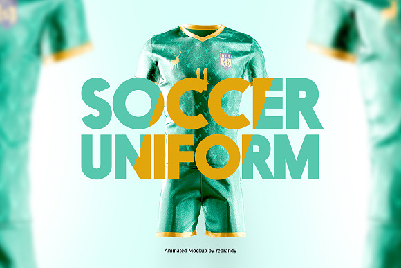 Soccer Uniform Animated Mockup Creative Photoshop Templates Creative Market