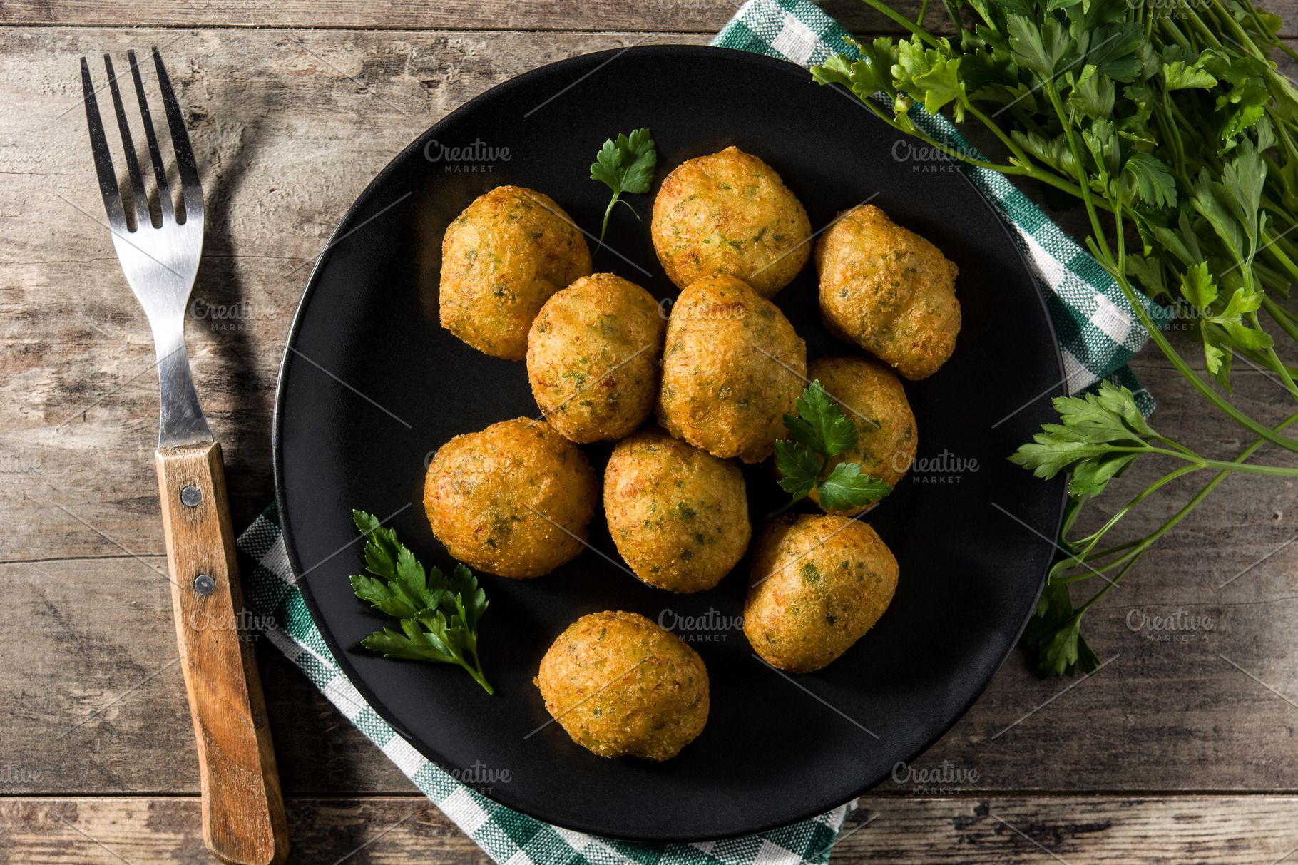 Traditional Cod Fritters Decorated W Stock Photo Containing Accras De Morue High Quality Food Images Creative Market