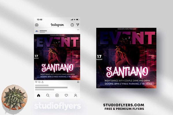 Dj Event Psd Flyer Template Creative Photoshop Templates Creative Market