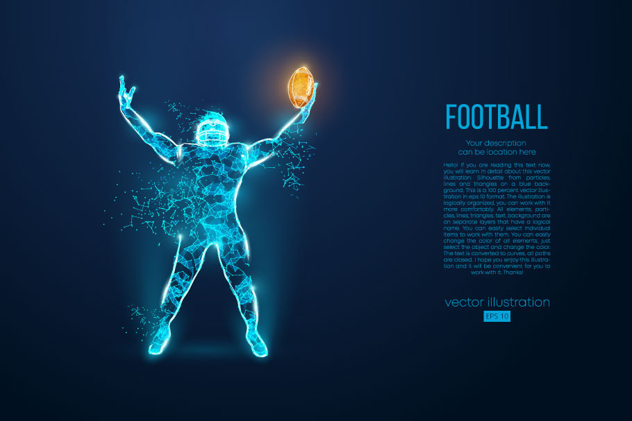 American Football Touchdown Character 02 - Blender Market