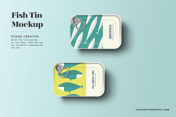 Download Sardine Tin Mockup Creative Product Mockups Creative Market