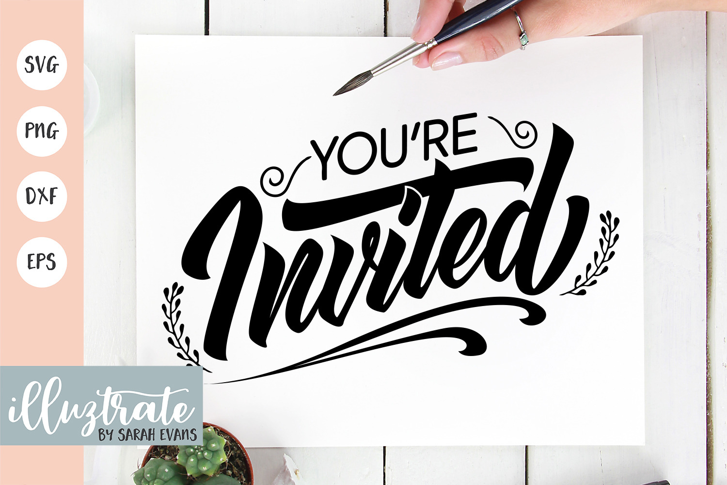 You Re Invited Svg Cut File Wedding Pre Designed Vector Graphics Creative Market