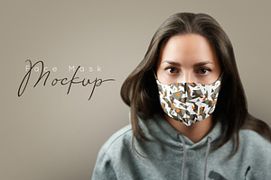 Download Face Mask Mockup Lifestyle Creative Photoshop Templates Creative Market PSD Mockup Templates